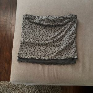 willow and root floral tube top